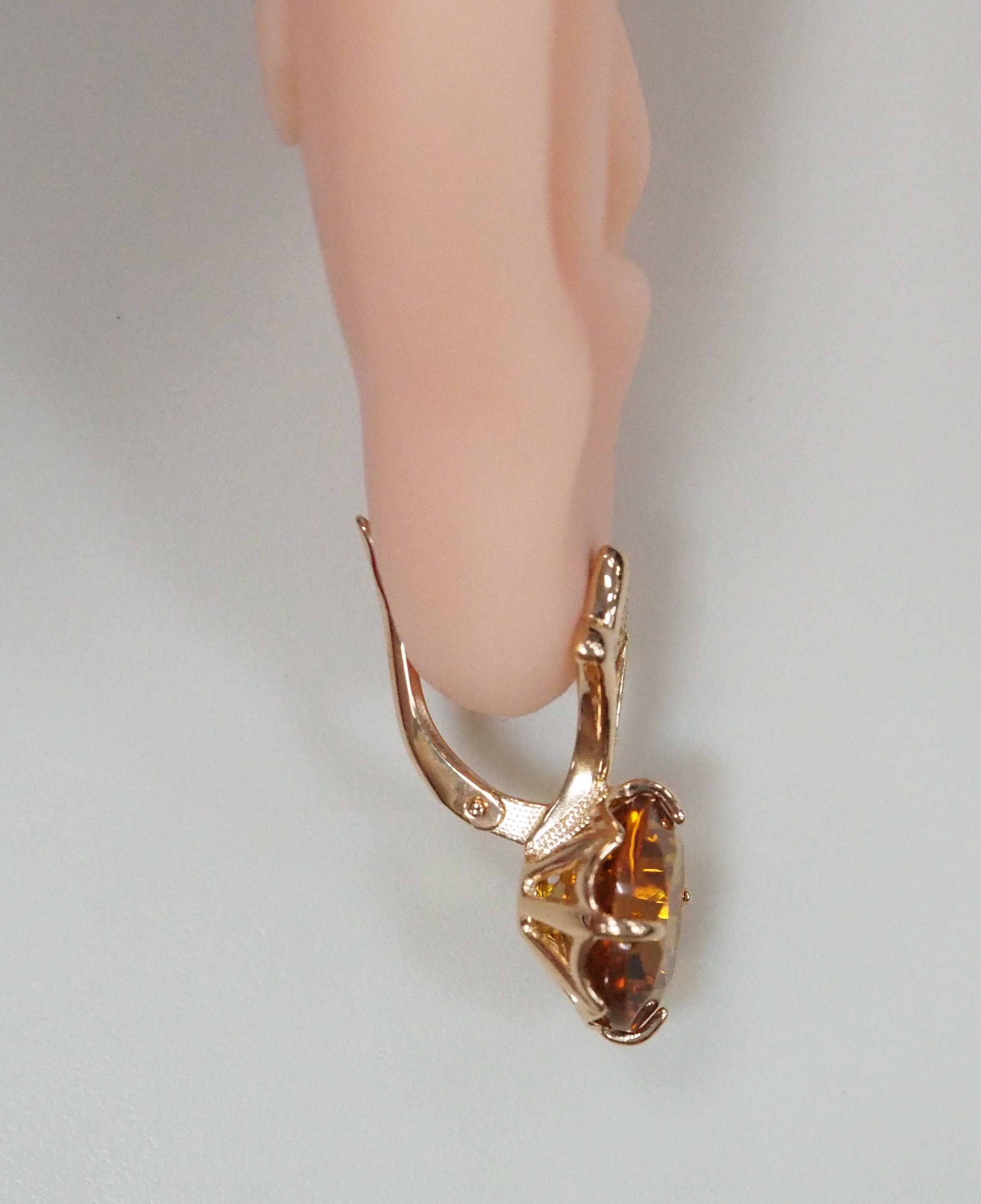 Серебряные серьги с цитринами